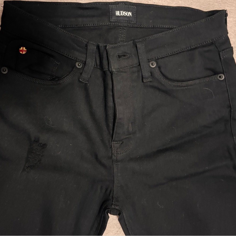Hudson Jeans Men's Dark Black Skinny Jeans